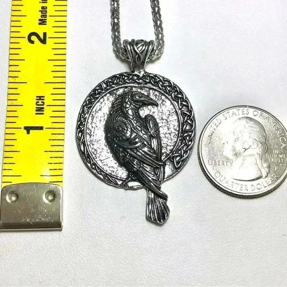 Phoenix Bird Celtic Knot Stainless Steel Silver Necklace New